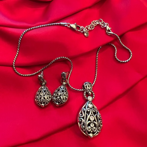 Vintage Brighton set of matching necklace and earrings - Picture 12 of 14